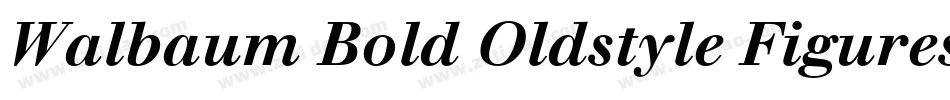 Walbaum Bold Oldstyle Figures字体转换